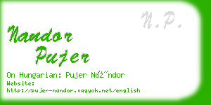 nandor pujer business card